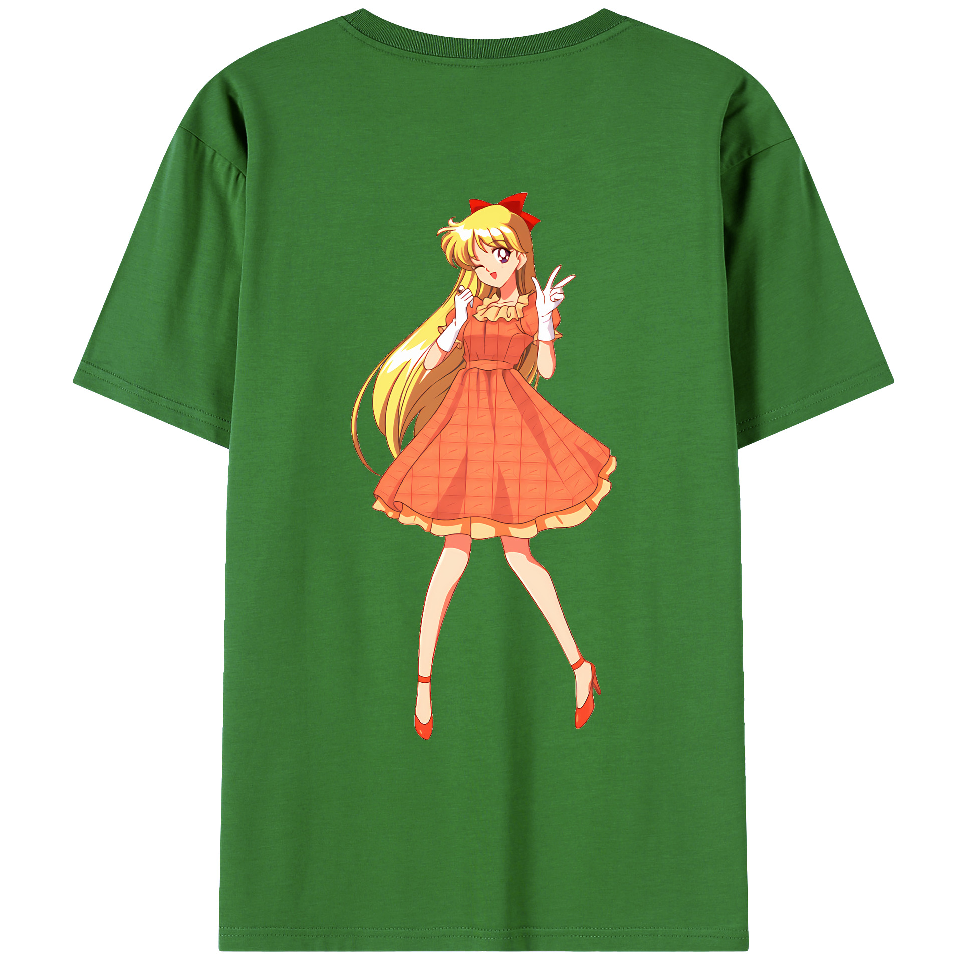 （画像用） 美少女戦士セーラームーン 愛野 美奈子 あいの みなこ Sailor Moon Aino Minako レディース半袖Tシャツ(バックプリント)